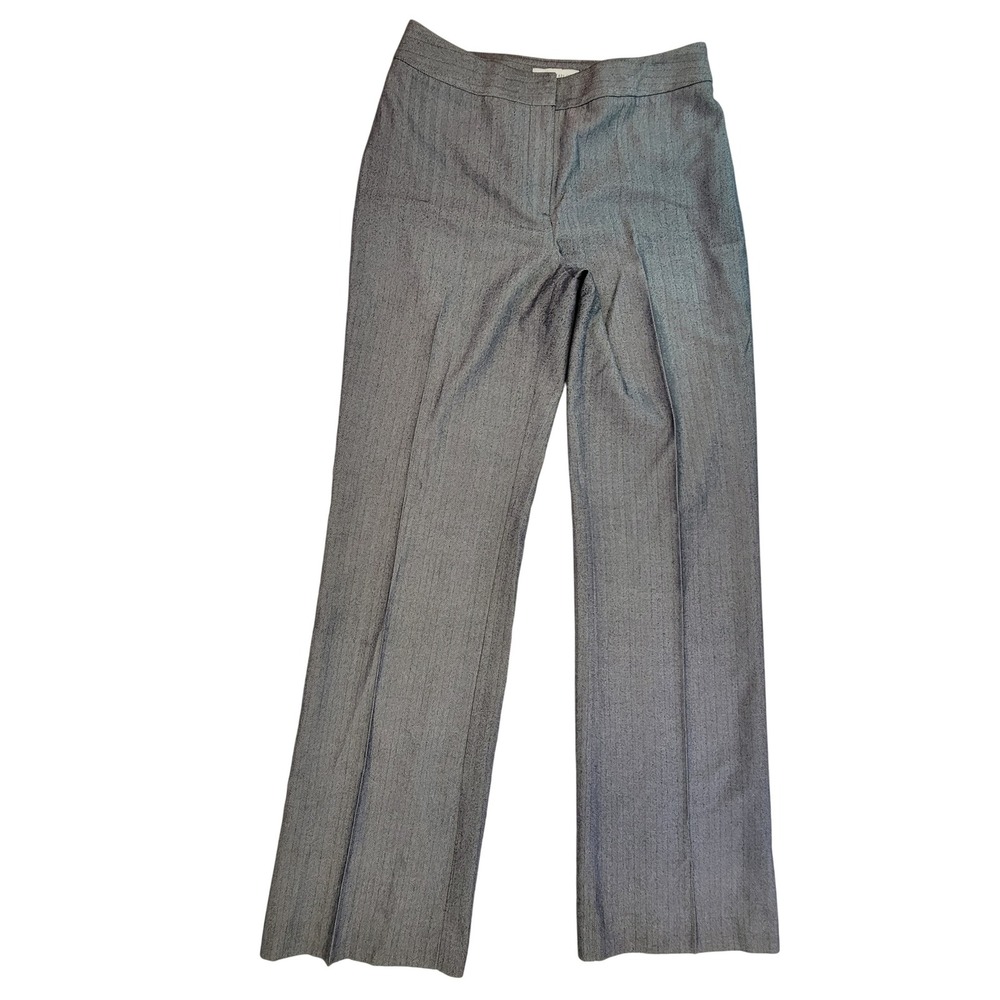Ann Taylor Factory Store Women's Gray‎ Herringbone Straight Leg Pants Size 4